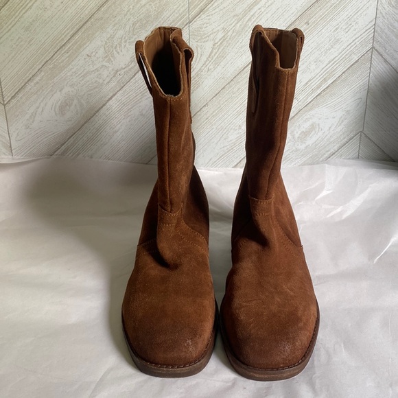 Free People Easton Equestrian boots suede brown tall 7 - Picture 2 of 10